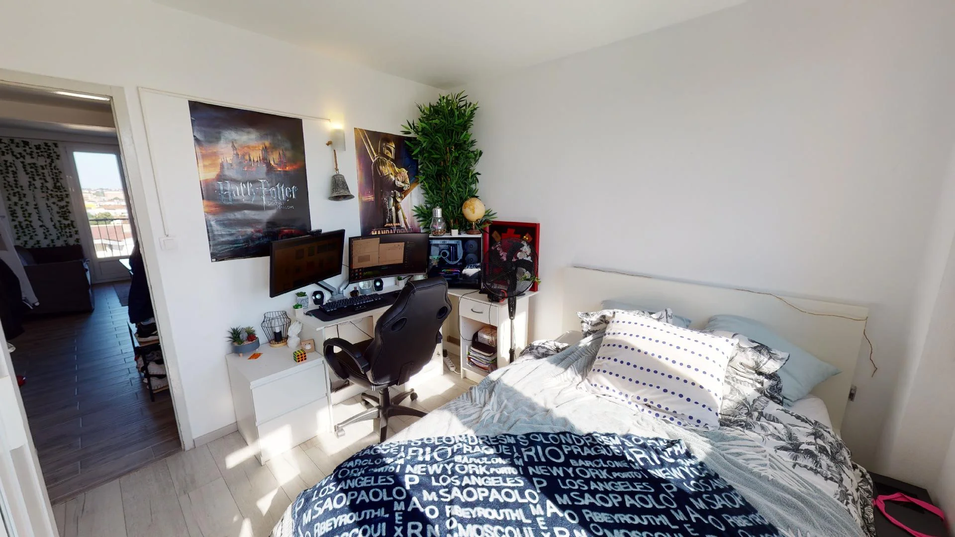 Habitación asequible para estudiantes con buena iluminación en 