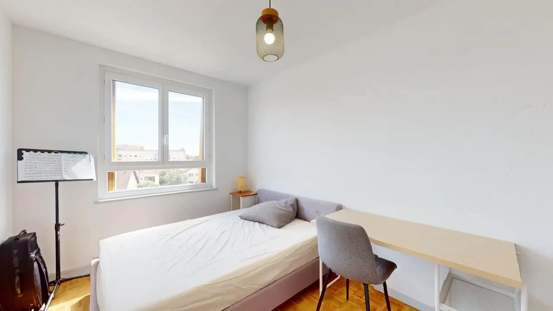 Affordable room for students with ample lighting in 