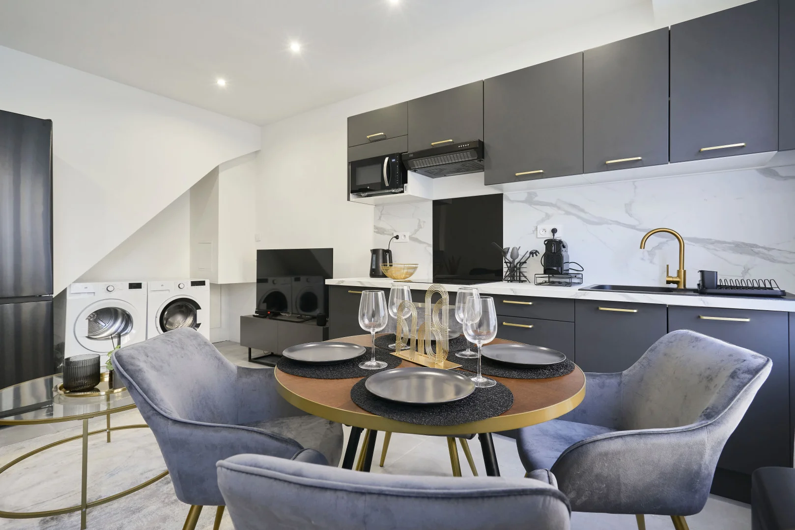 Student room in  with study area and shared facilities