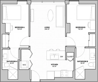 Logement situé dans le centre de West-lafayette-indiana