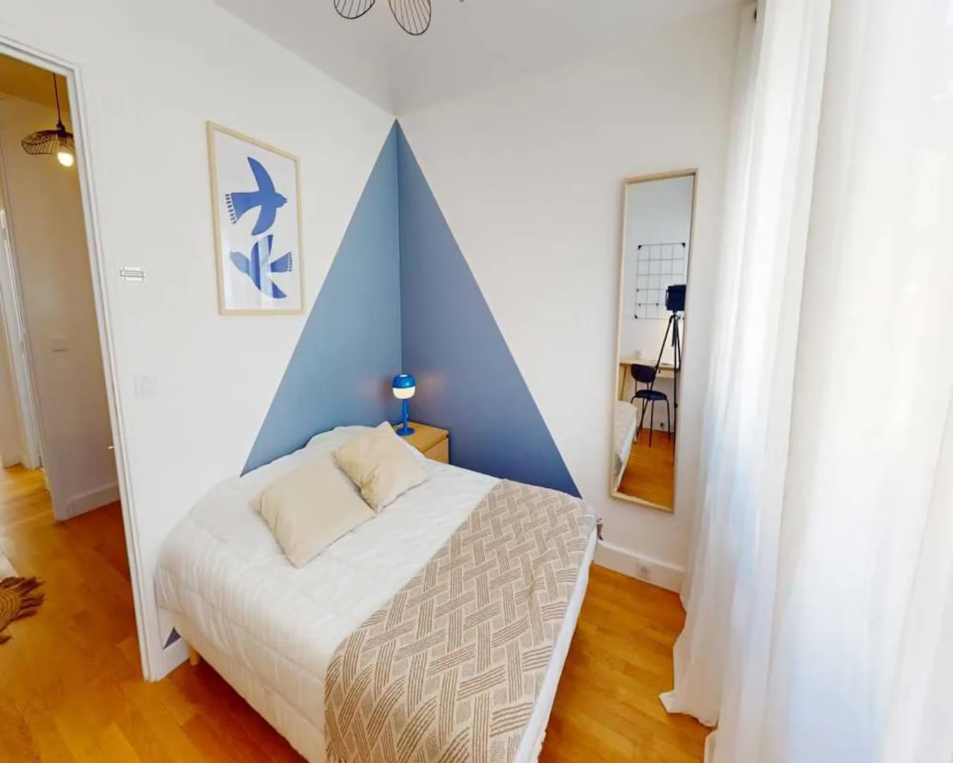Affordable room for students with ample lighting in