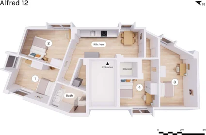 Private room at Sternschanze, Hamburg-Altona, Germany, image 27 of 28