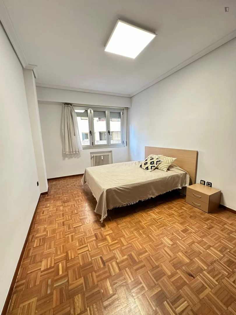 Stanza economica per studenti con ampia illuminazione in 