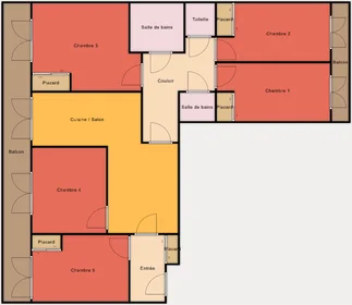 私人房间 在住宅内 在 8 Rue Petit, 6的图像6