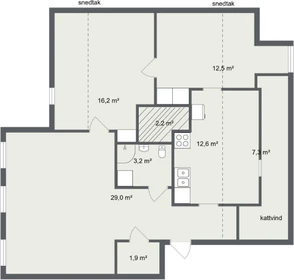 Mieszkanie z 2 sypialniami w Uppsala