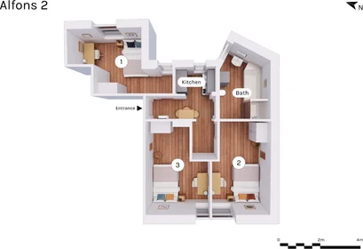 Habitación privada en Sternschanze, Hamburg-Altona, Germany, imagen 21 de 21