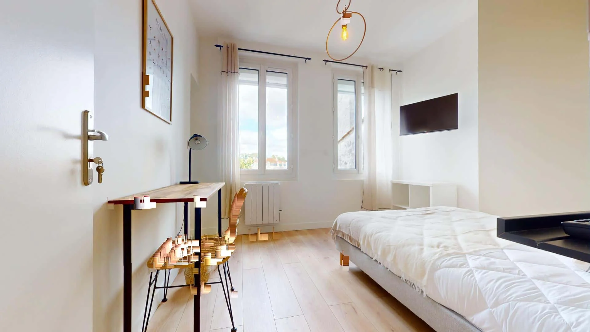 Zimmer in Studentenwohnung in zu vermieten, voll möbliert