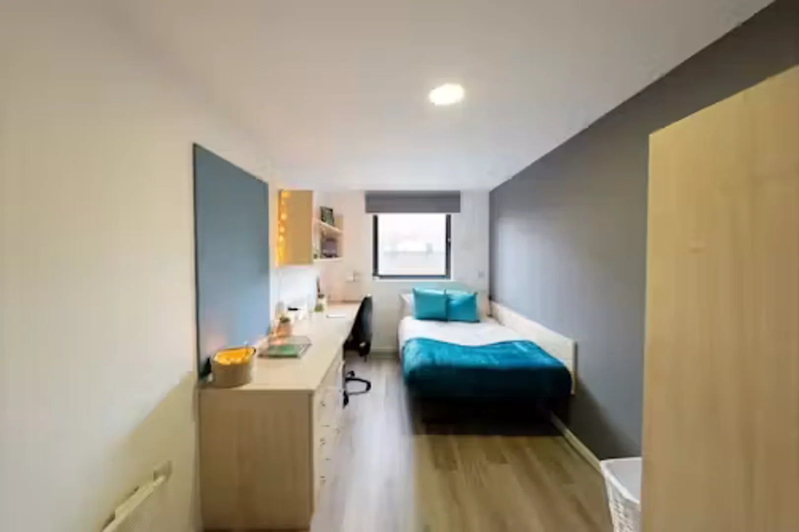 Student room in  with study area and shared facilities