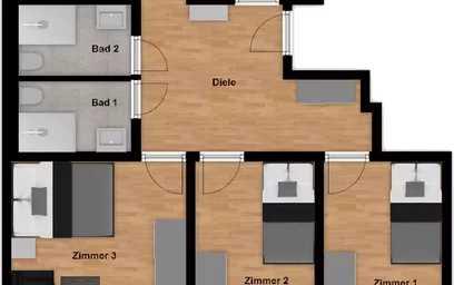 Room for rent in a shared flat in {area}