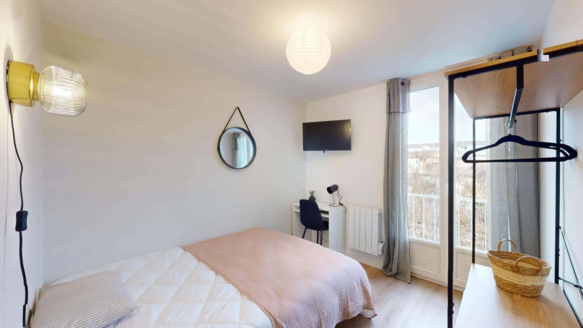 Chambre d'étudiant confortable et spacieuse dans