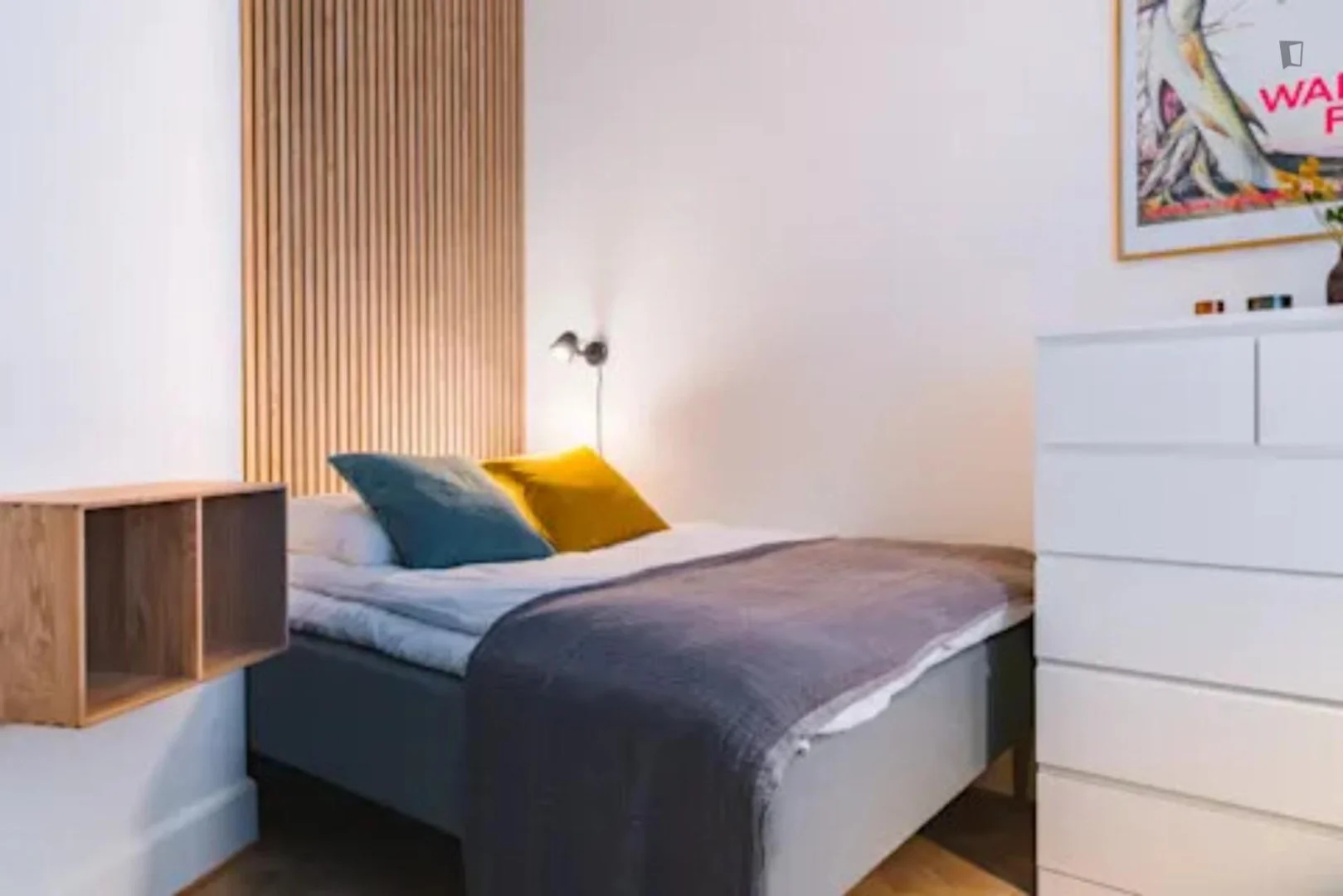 Student room in  with study area and shared facilities
