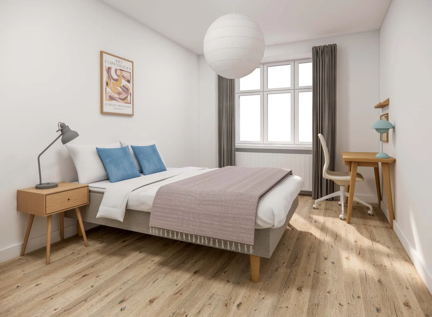 Funktionelles Studentenzimmer perfekt zum Studieren in