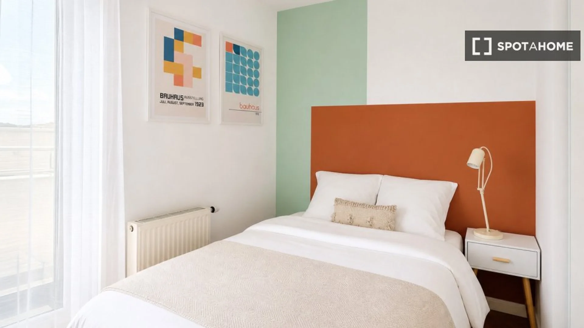 Student room in  with study area and shared facilities
