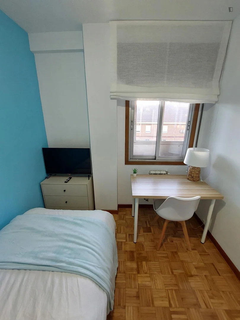 Stanza economica per studenti con ampia illuminazione in 