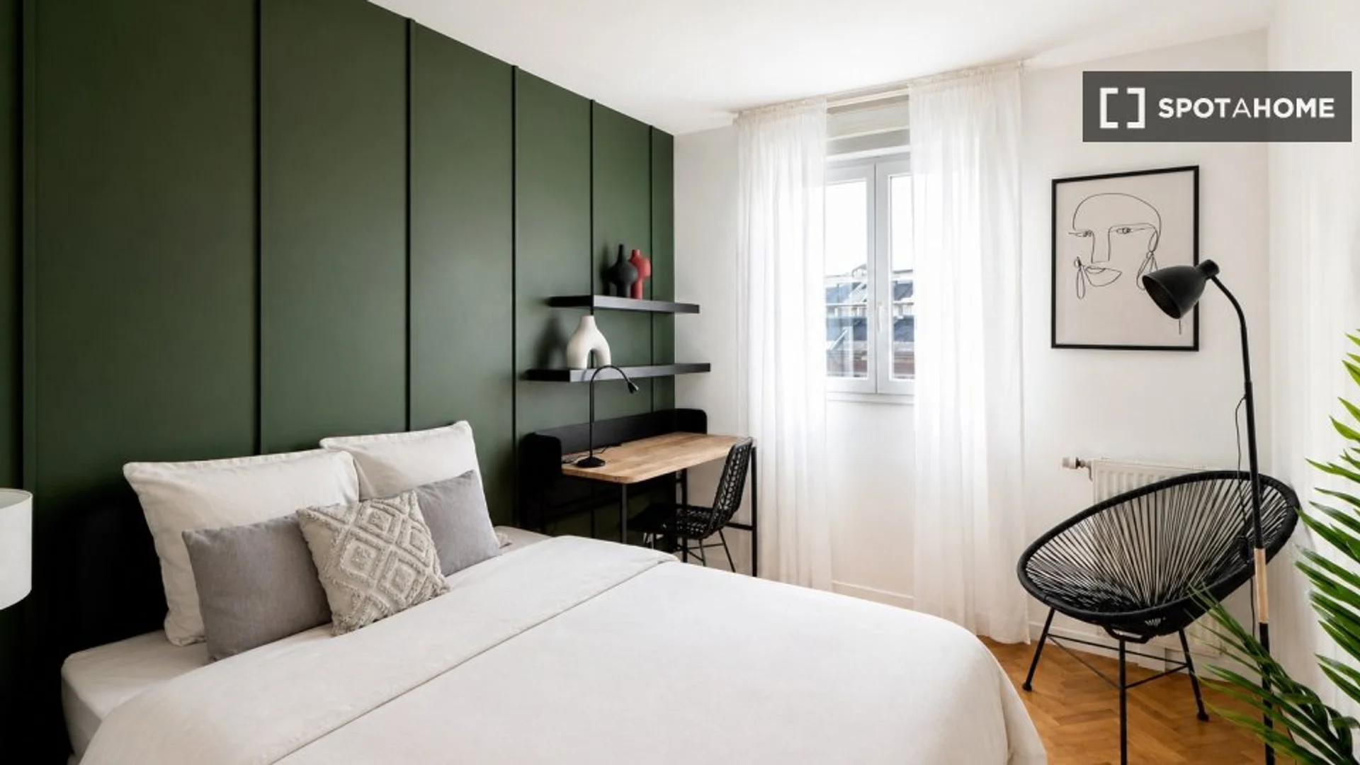 Habitación acogedora para estudiantes disponible en 
