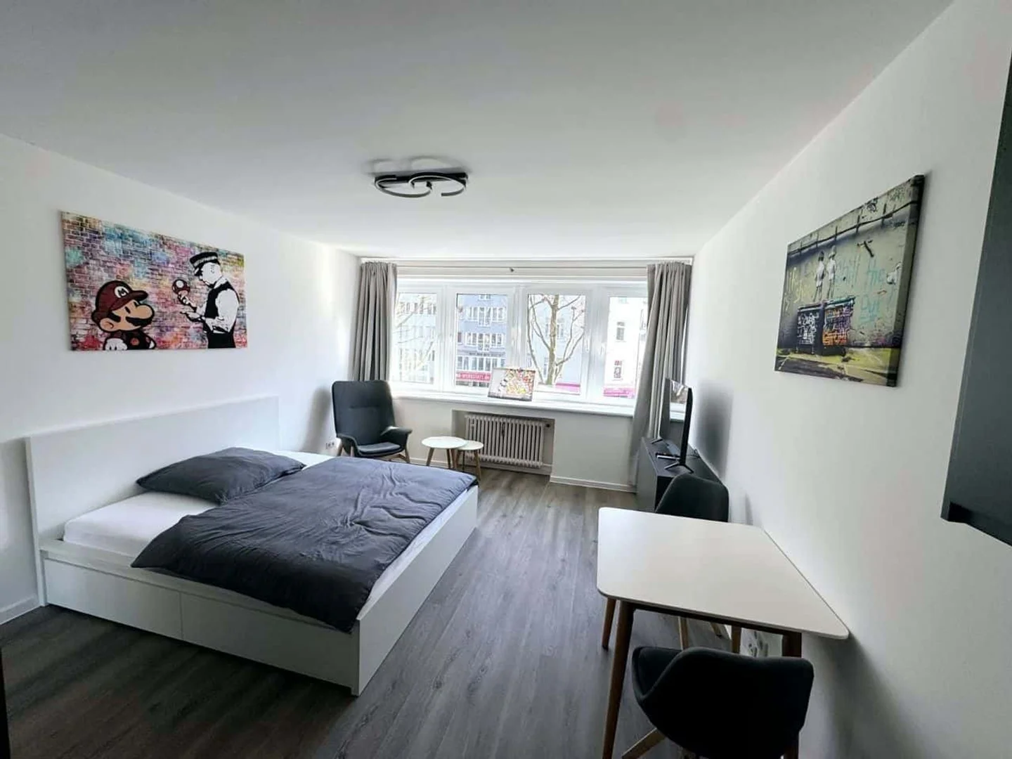 'de modern olanaklara sahip öğrenci dostu oda