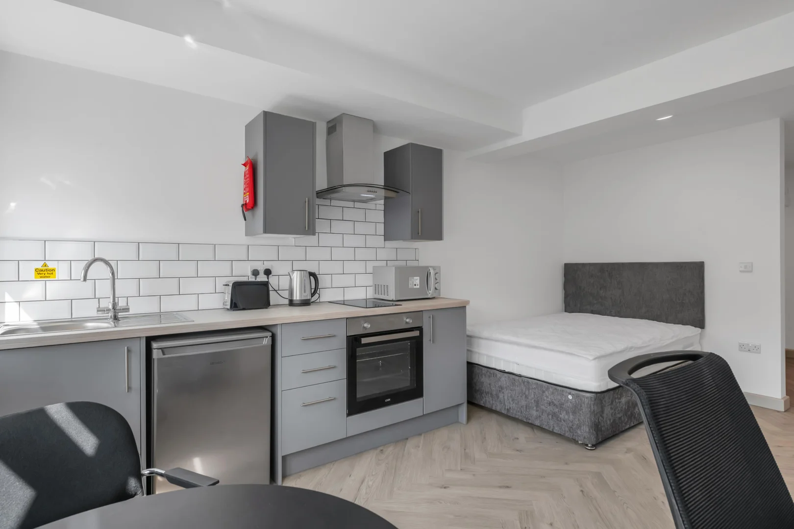 Affordable studio apartment with essential features in 