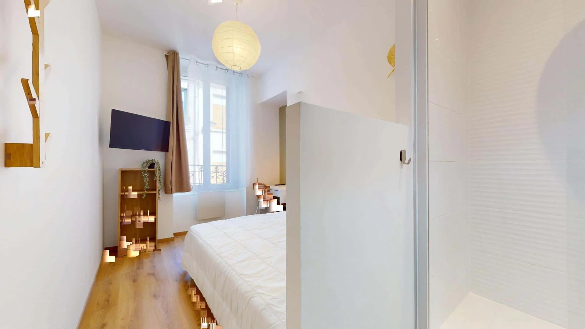 Zimmer in Studentenwohnung in  zu vermieten, voll möbliert