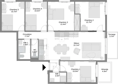 Özel oda konumu 3 Bd du Coq d'Argent, 13100 Aix-en-Provence, France, 8 8 görüntüsü