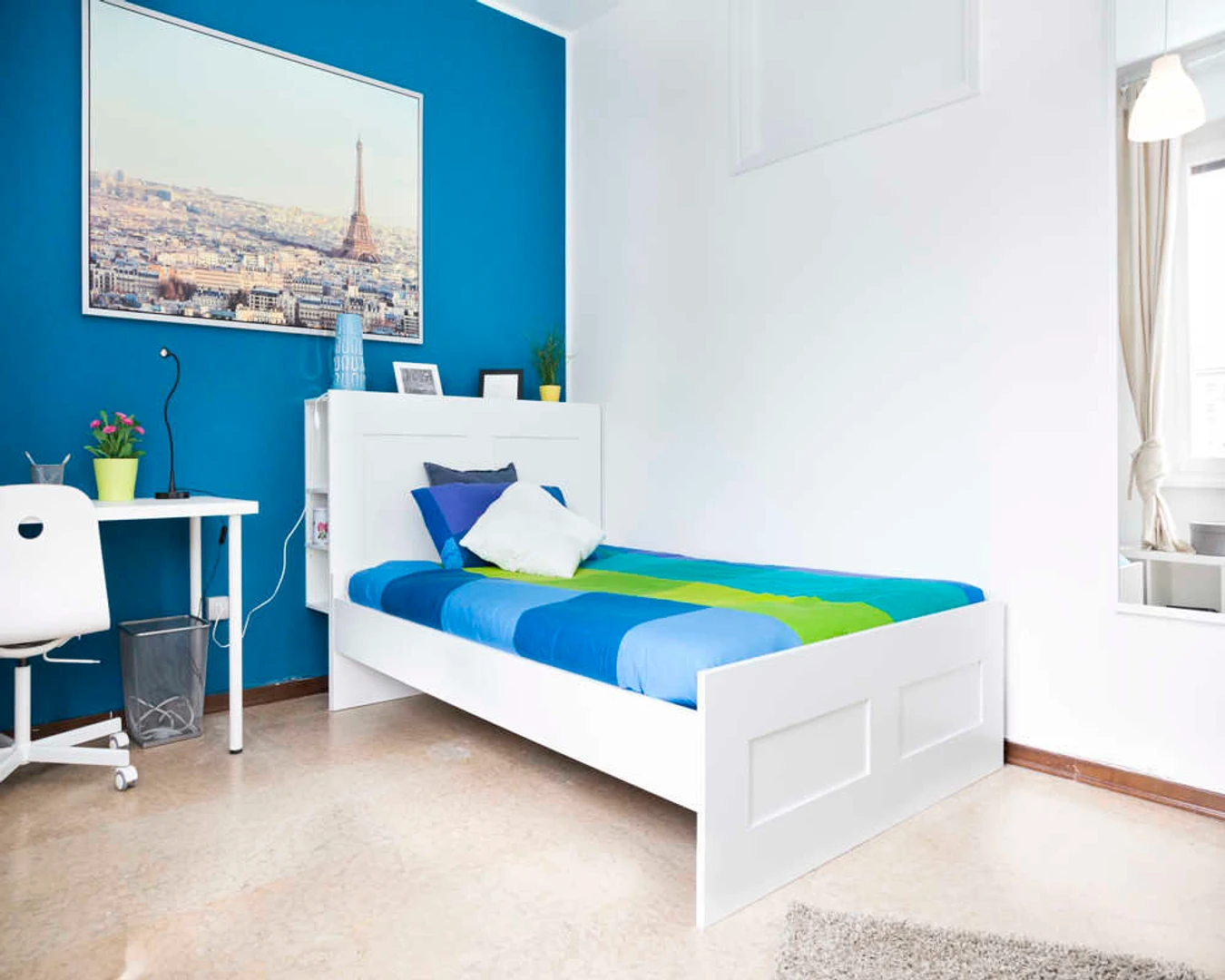 Habitación asequible para estudiantes con buena iluminación en 