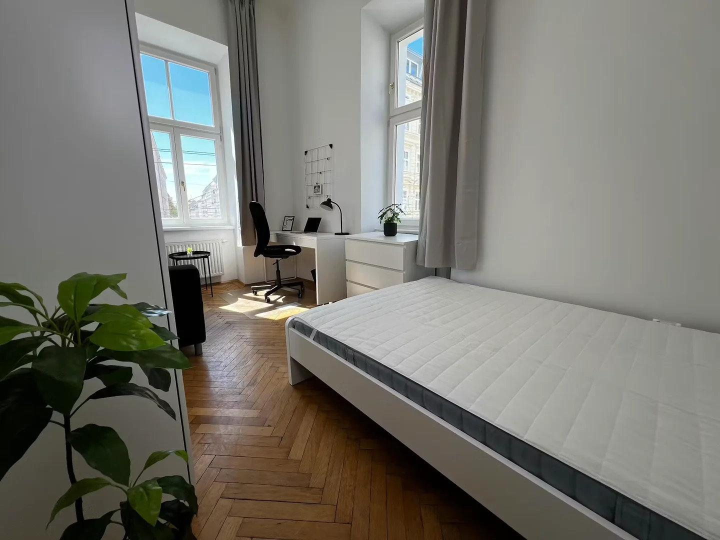 Chambre abordable pour les étudiants avec un bon éclairage dans 