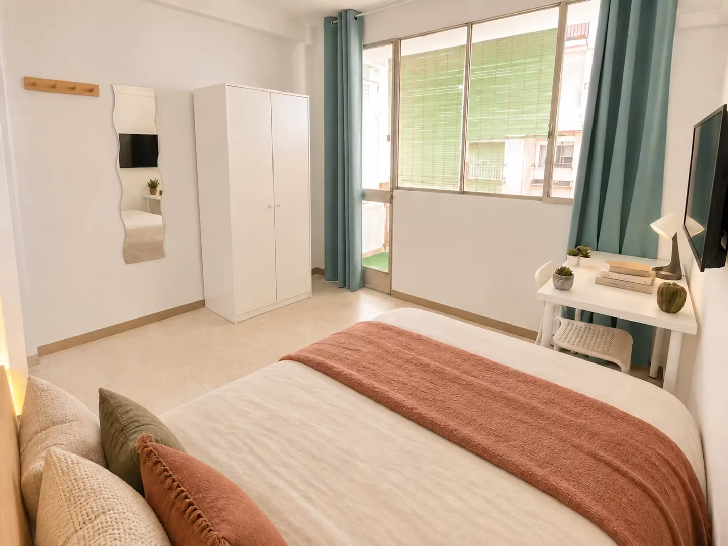 Student room in  with study area and shared facilities