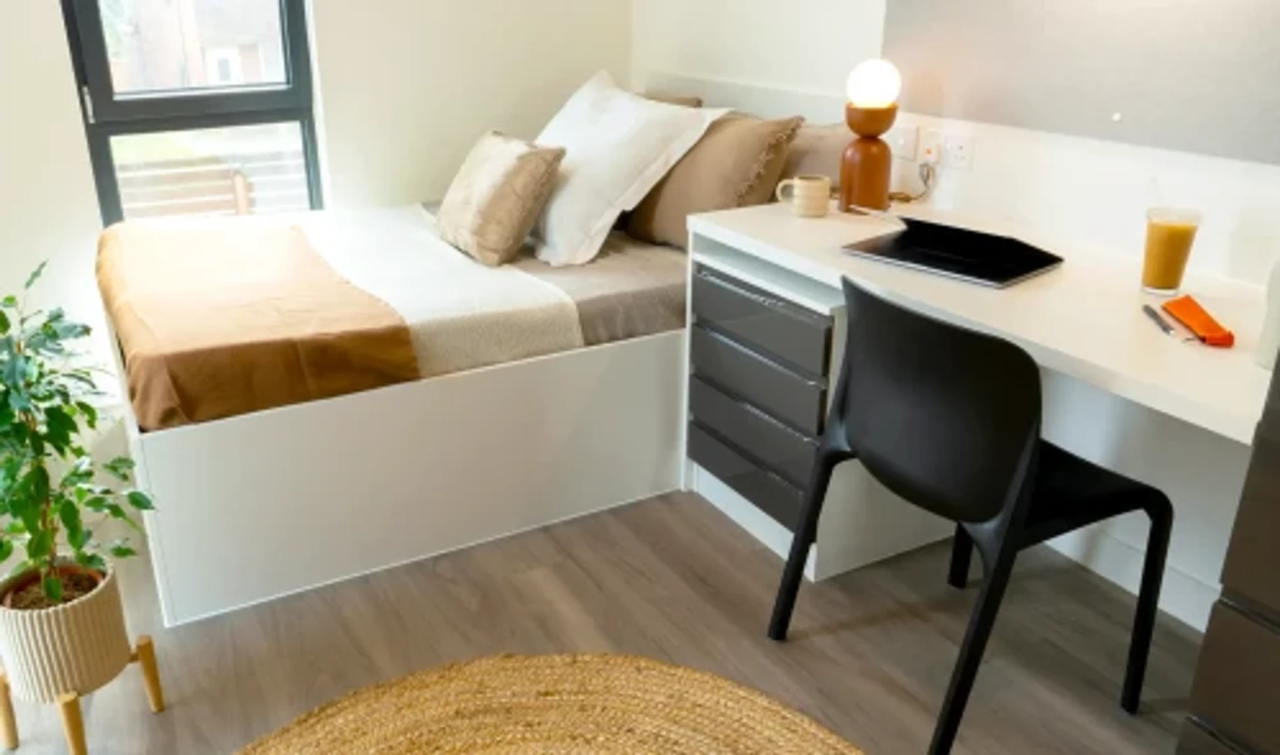 Functional student room perfect for studying in 