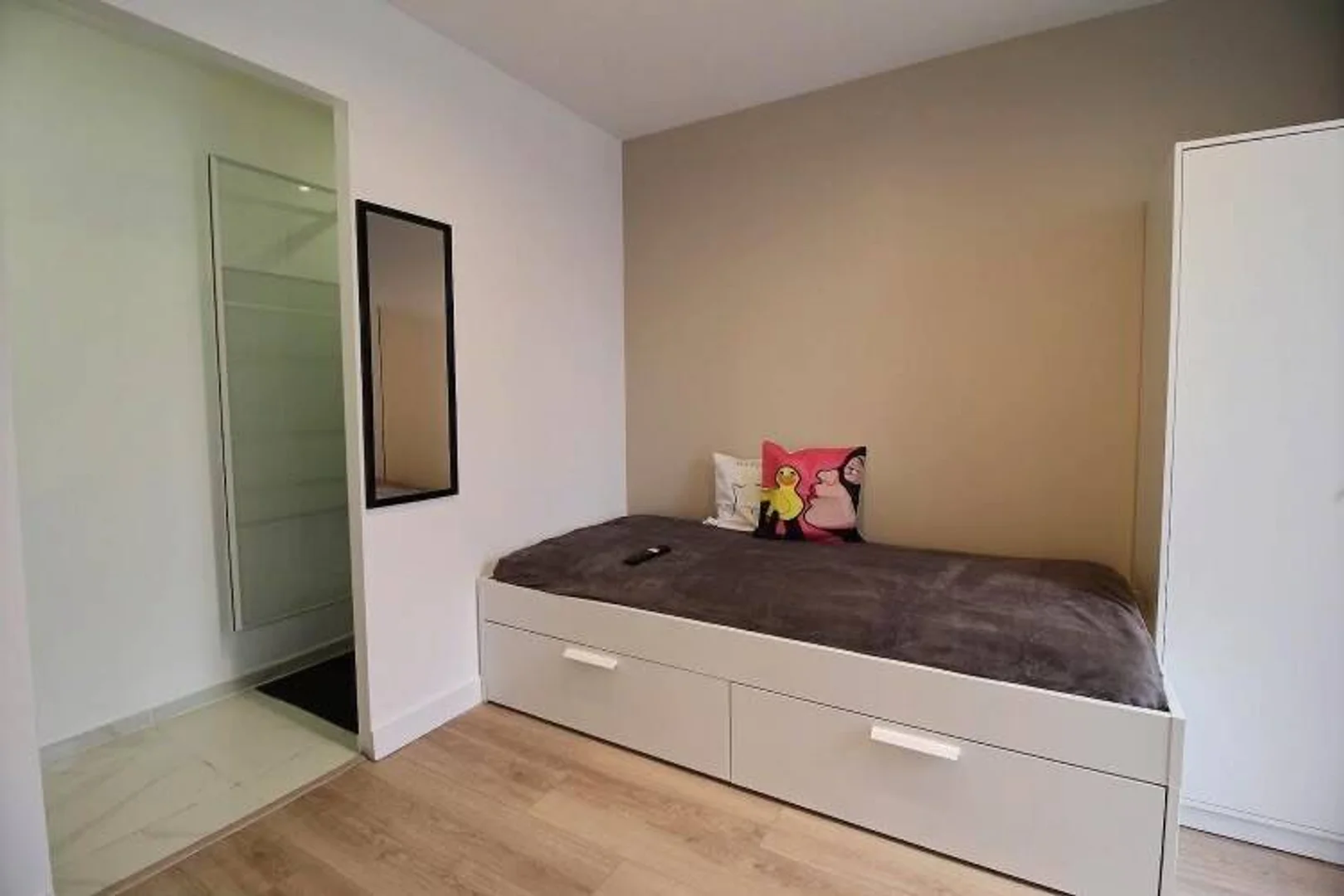 Student room in  with study area and shared facilities