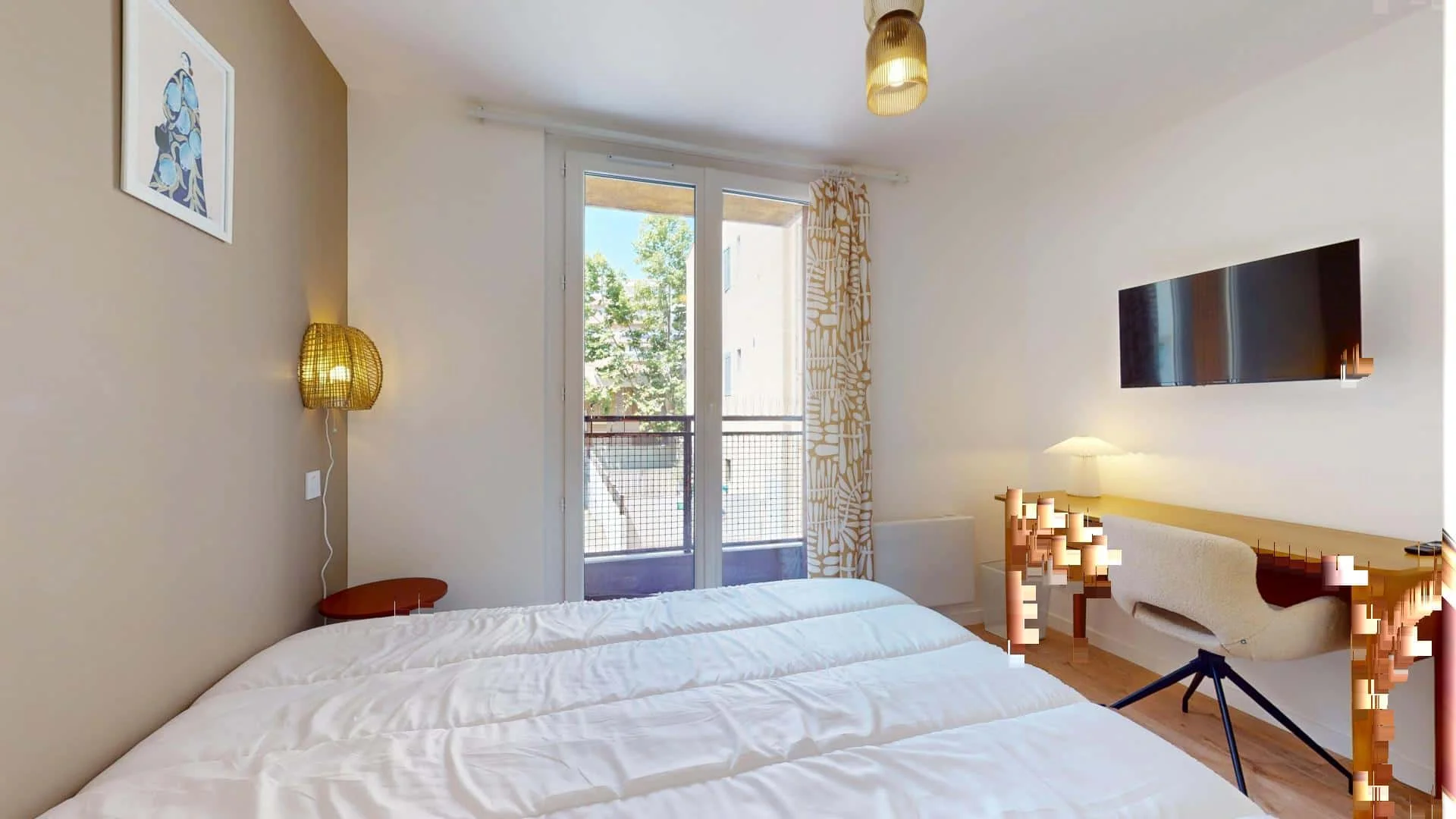 Affordable room for students with ample lighting in