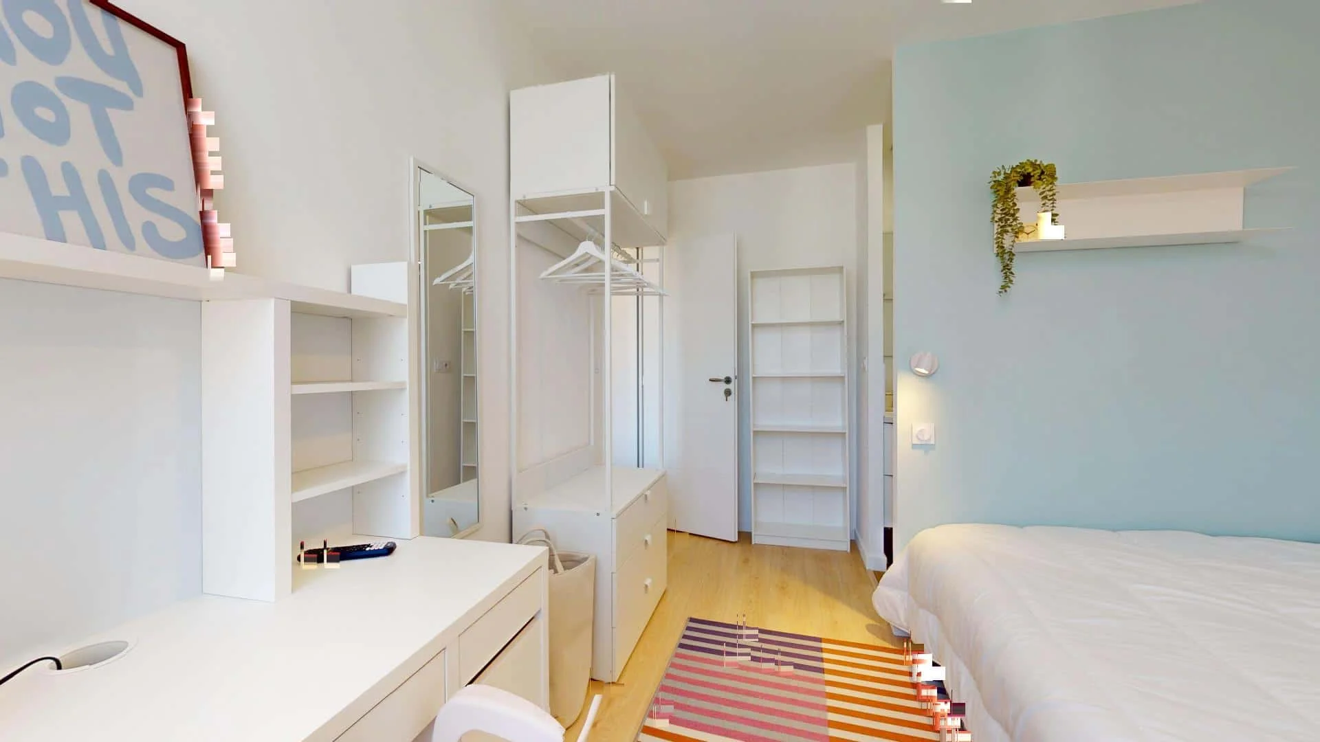 Quarto de estudante económico com localização conveniente em