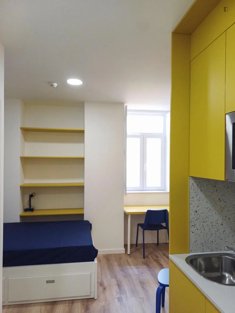bölgesindeki öğrenciler için tam donanımlı stüdyo daire