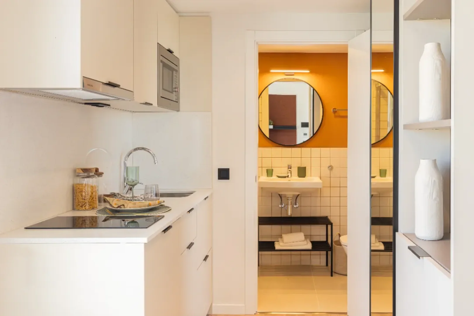 Apartamento estúdio totalmente equipado para estudantes em 