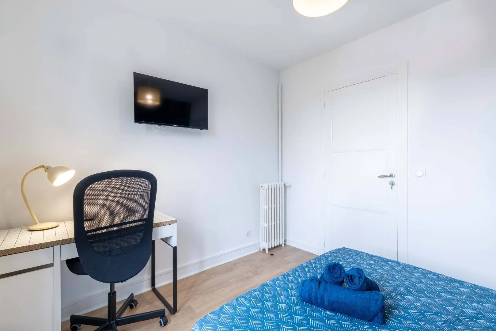 Student room in  with study area and shared facilities