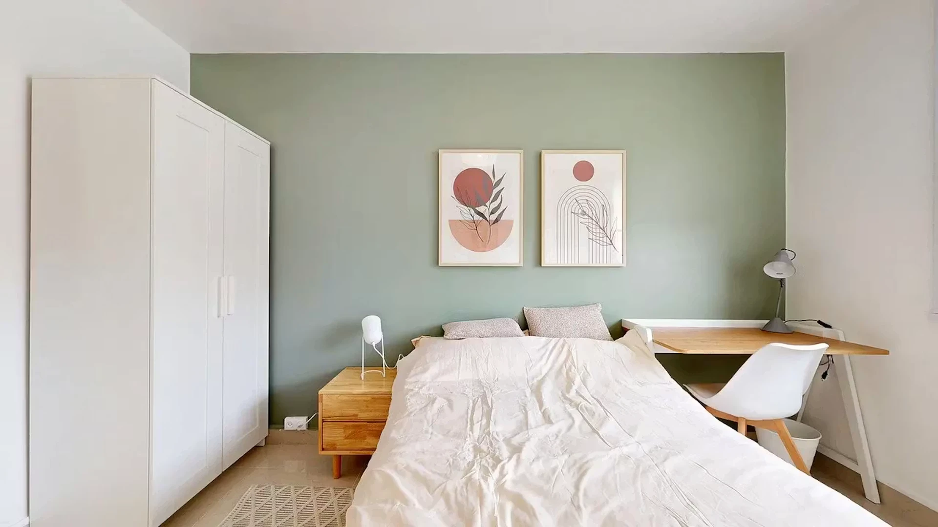 Quarto amigo do estudante em com comodidades modernas