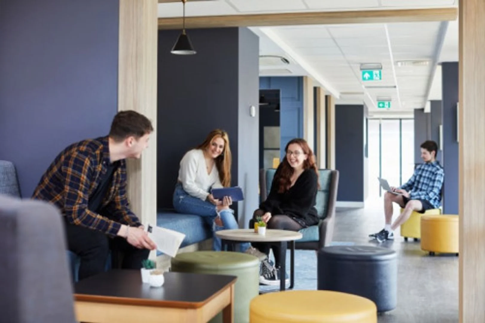 Student room in  with study area and shared facilities