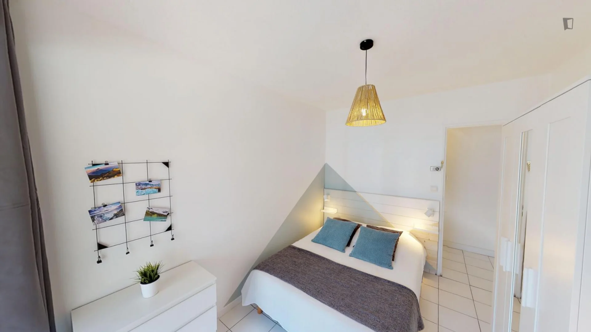 Student room in  with study area and shared facilities