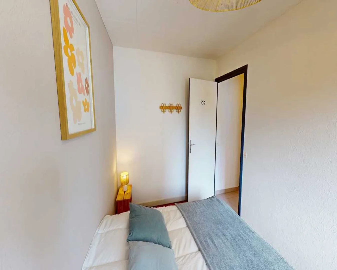 Student room in  with study area and shared facilities