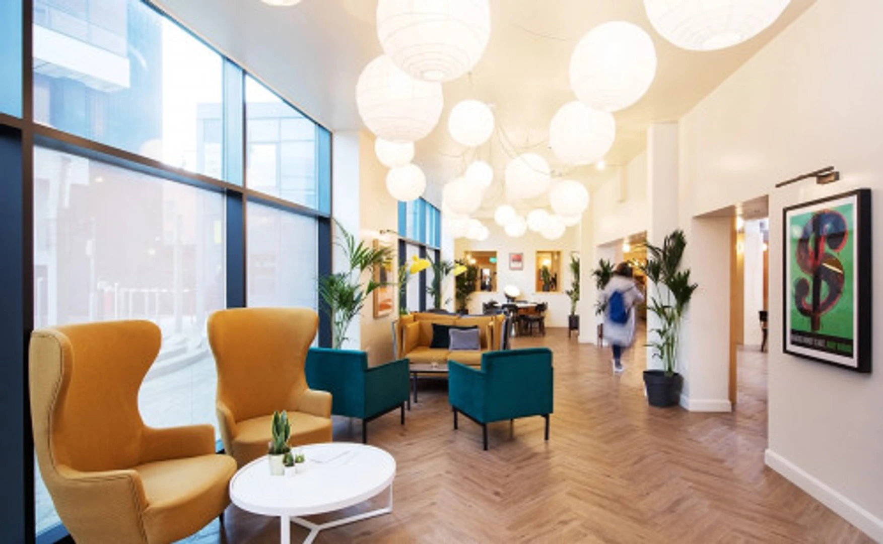 Student room in  with study area and shared facilities