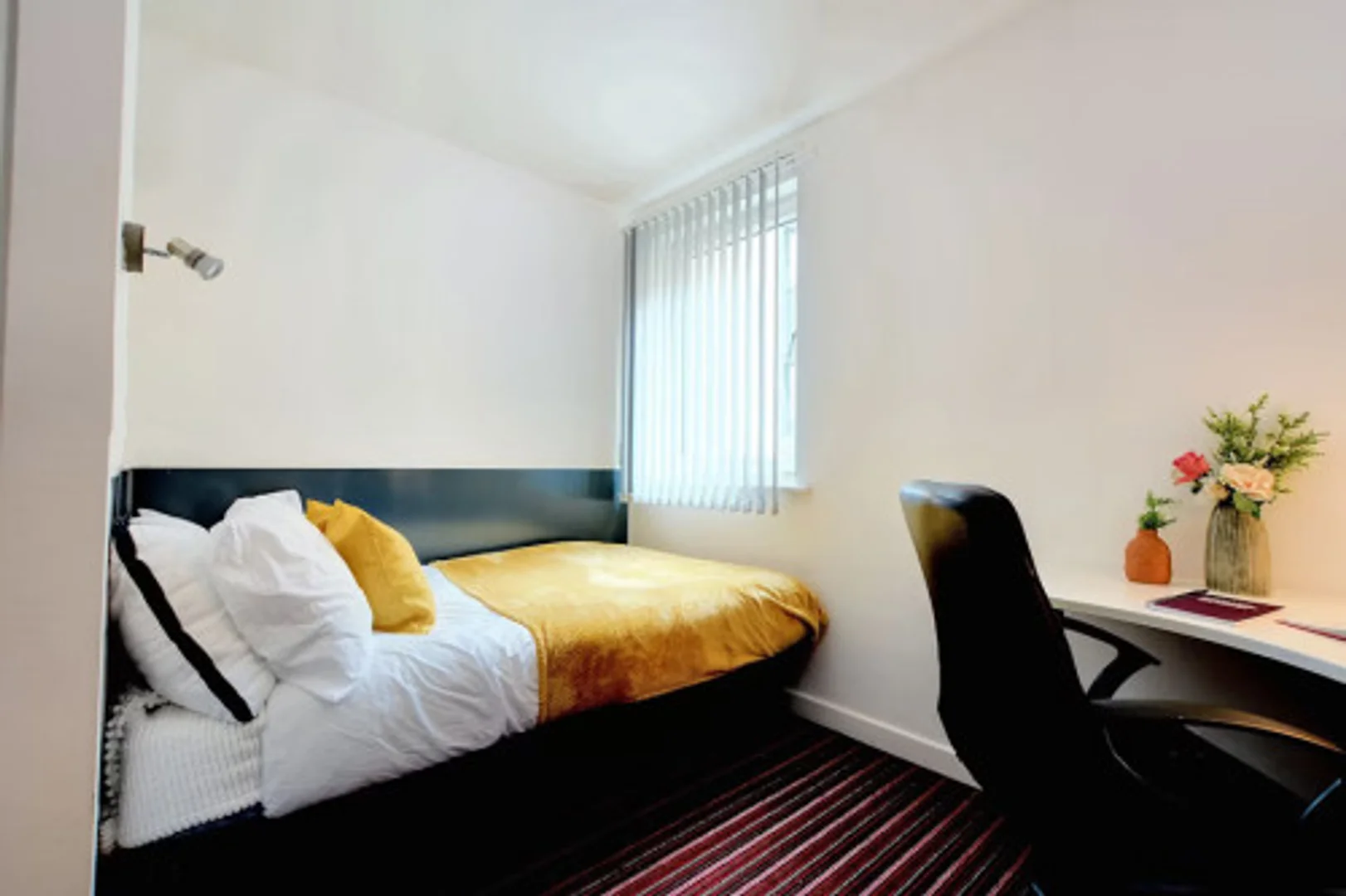 Student room in  with study area and shared facilities