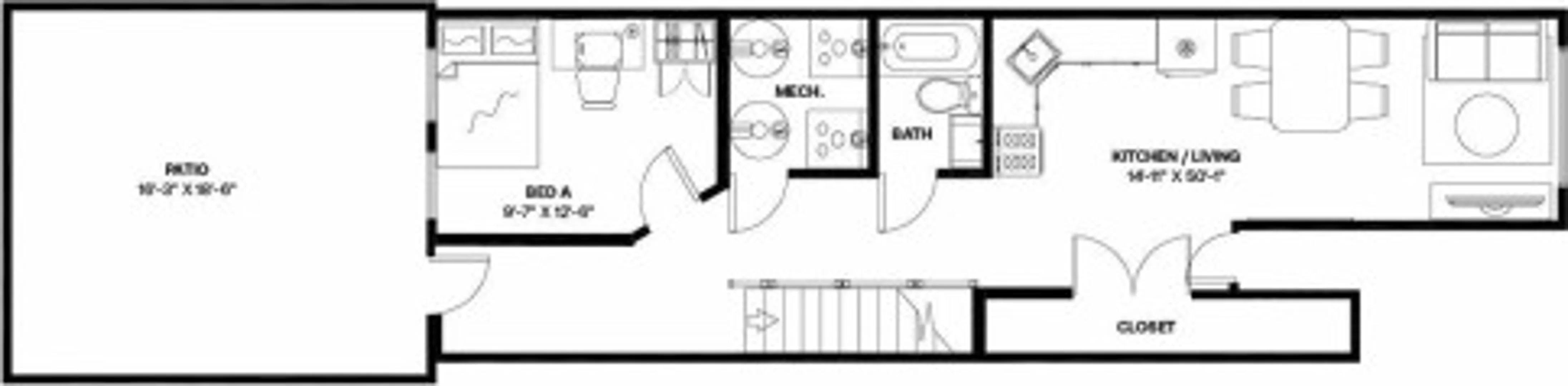 Habitación en apartamento estudiantil en alquiler en , completamente amueblado