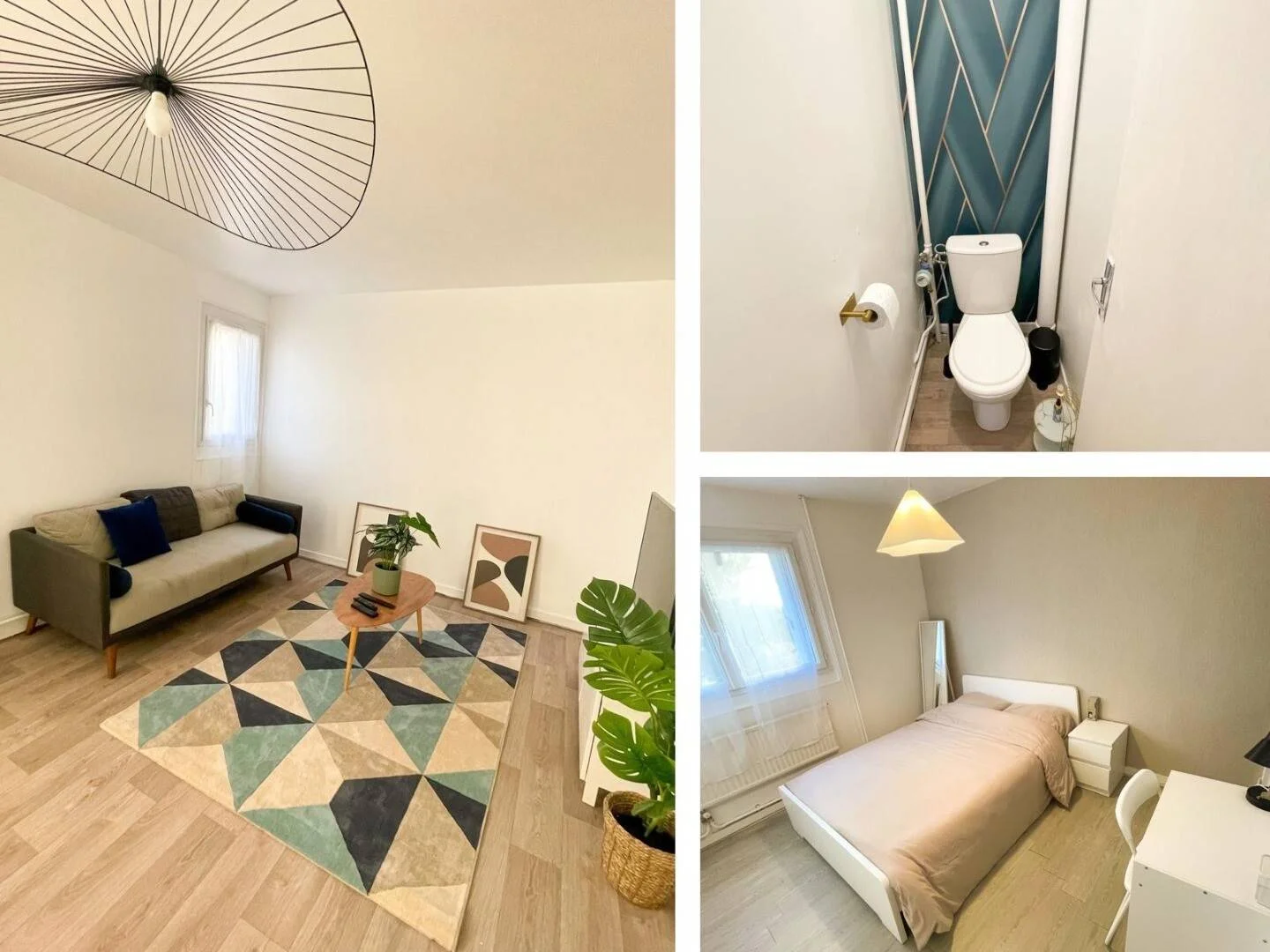 Quarto de estudante confortável e espaçoso em 