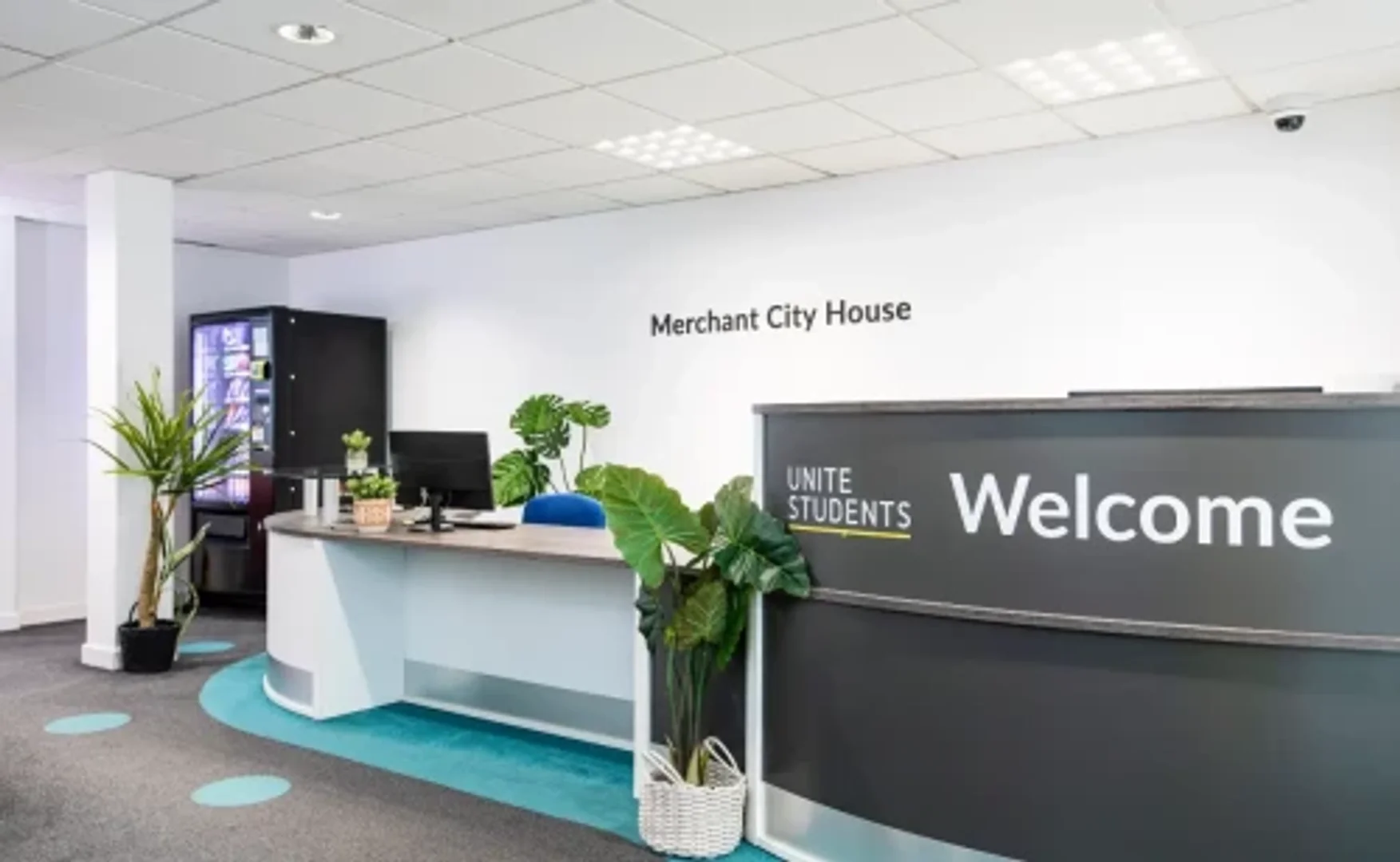 Student room in  with study area and shared facilities