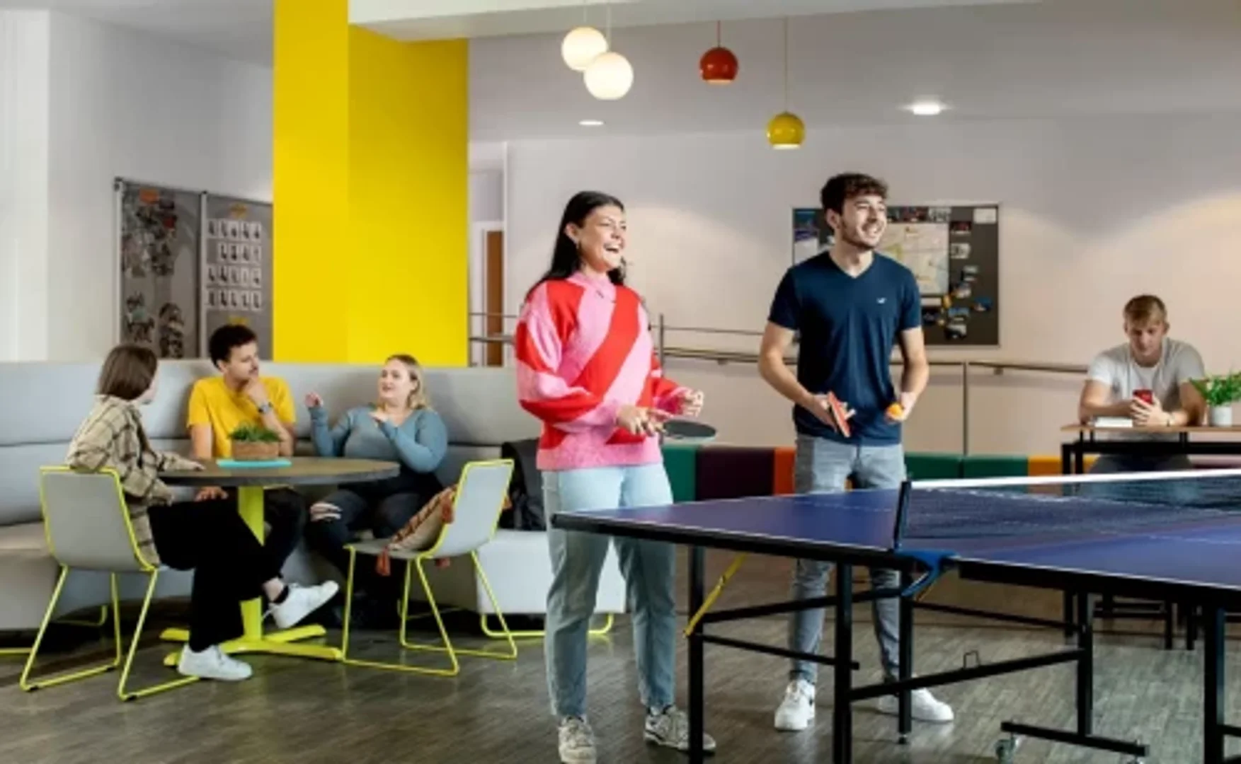 Student room in  with study area and shared facilities