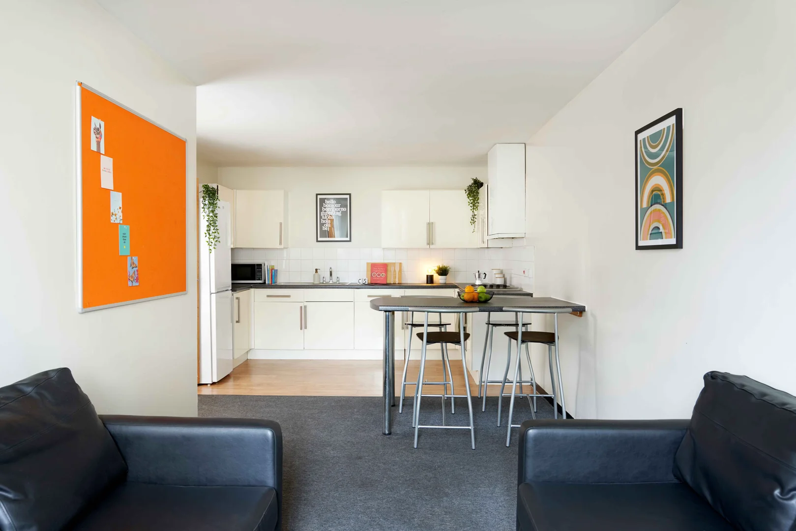 Student room in  with study area and shared facilities