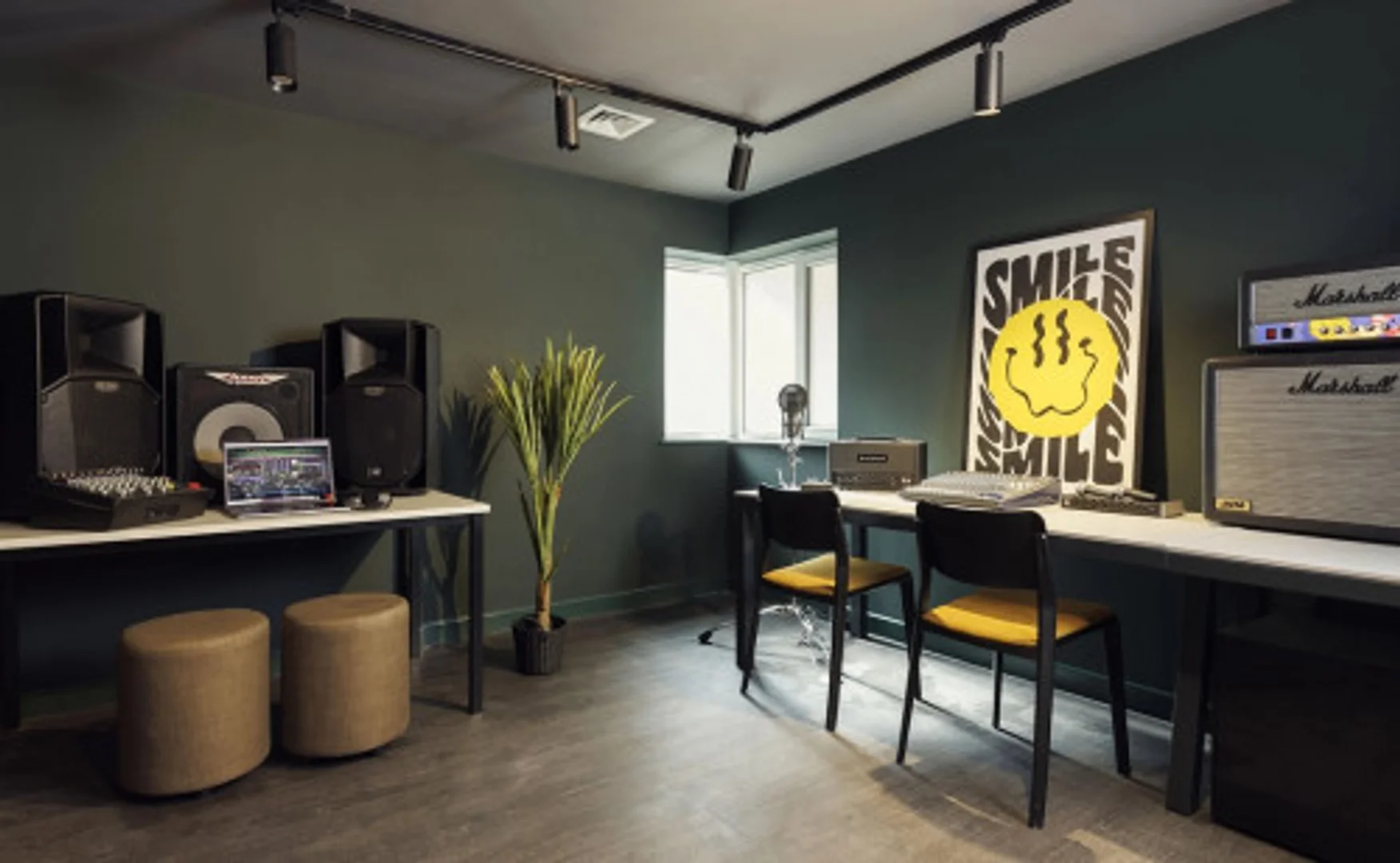 Student room in  with study area and shared facilities