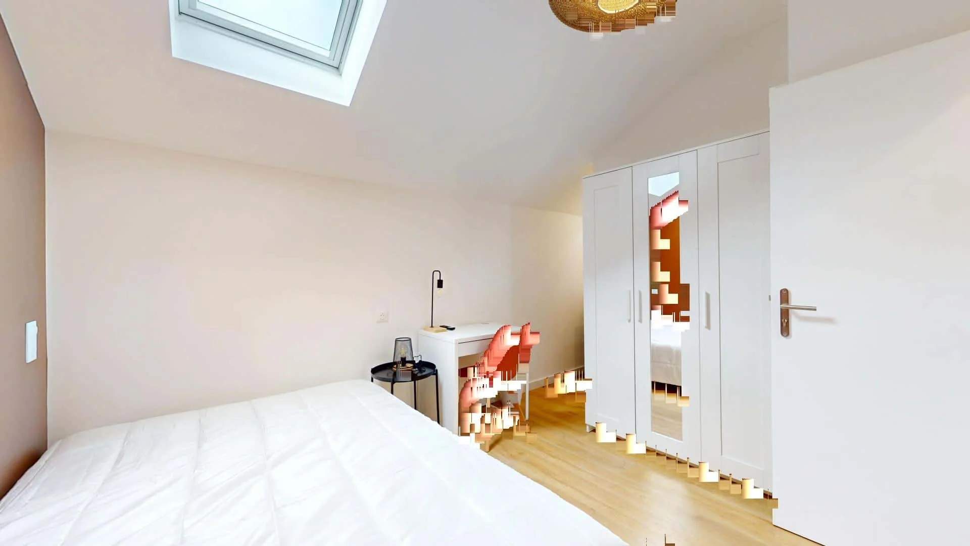 Affordable room for students with ample lighting in 