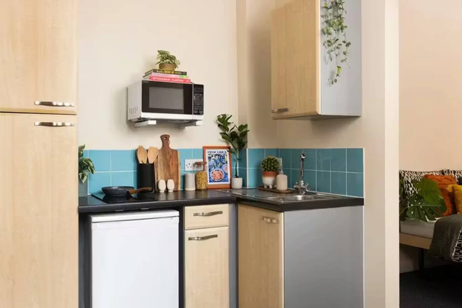 Habitación asequible para estudiantes con buena iluminación en 