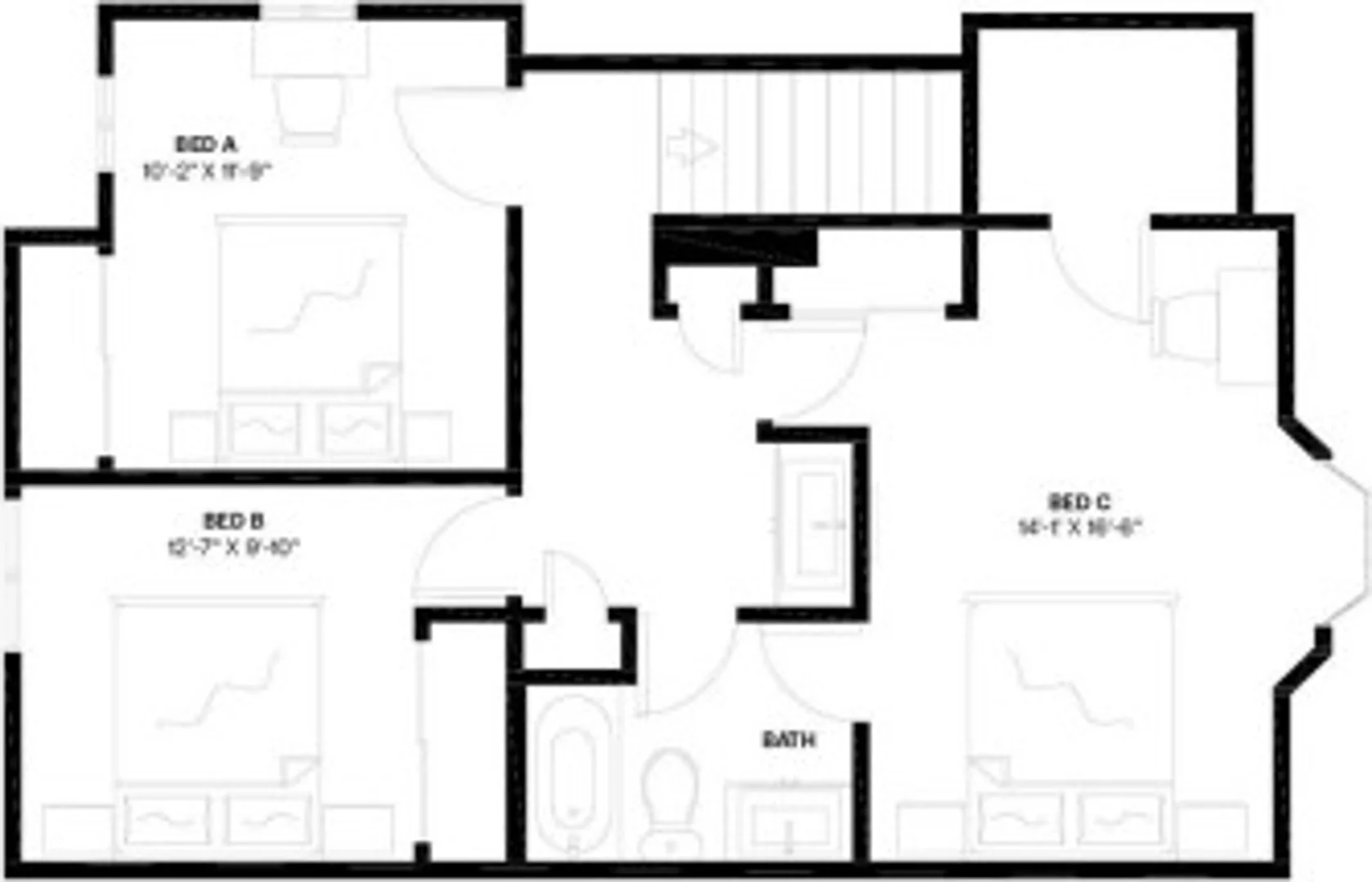 Chambre d'étudiant à  avec espace d'étude et installations communes