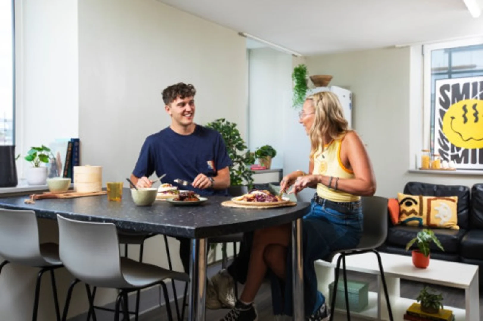 Habitación asequible para estudiantes con buena iluminación en 