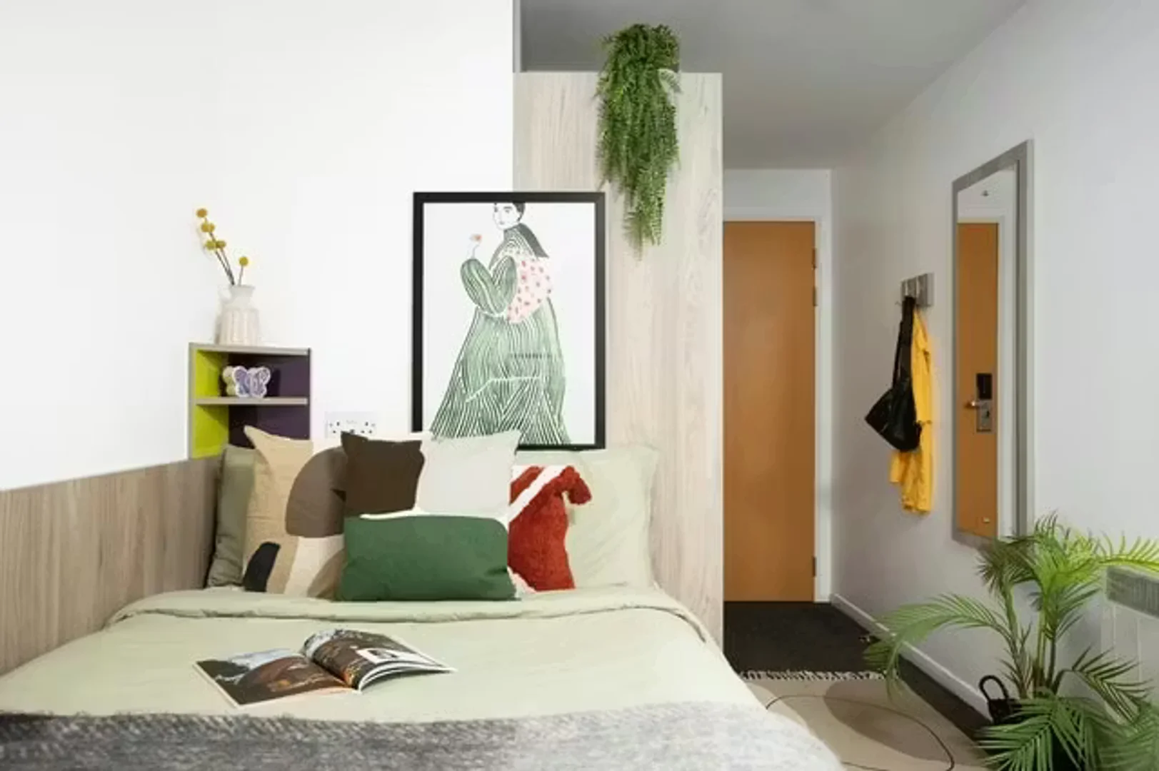 'de modern olanaklara sahip öğrenci dostu oda